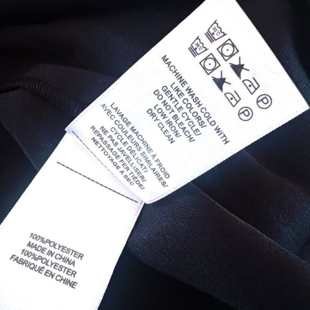UnTuckIt Satin Black Wrap Agnes Dress Business Career Corporate Modern Large NWT - Picture 15 of 16